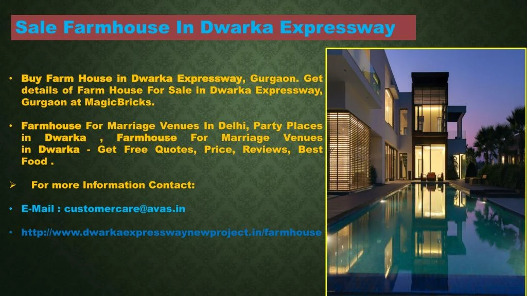 sale farmhouse in dwarka expressway