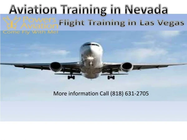 Aviation Training in Nevada Just Dial 818-361-2705