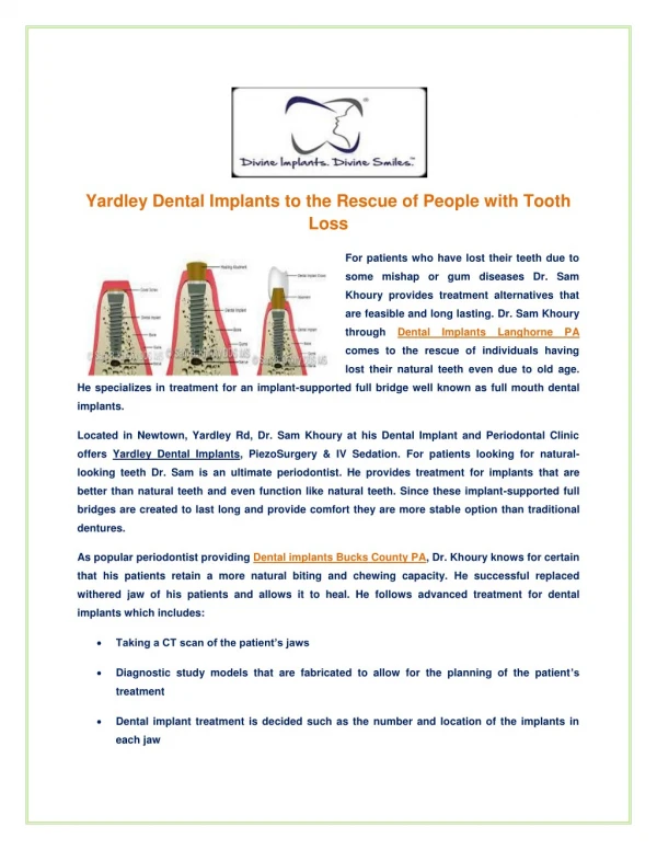 Yardley Dental Implants