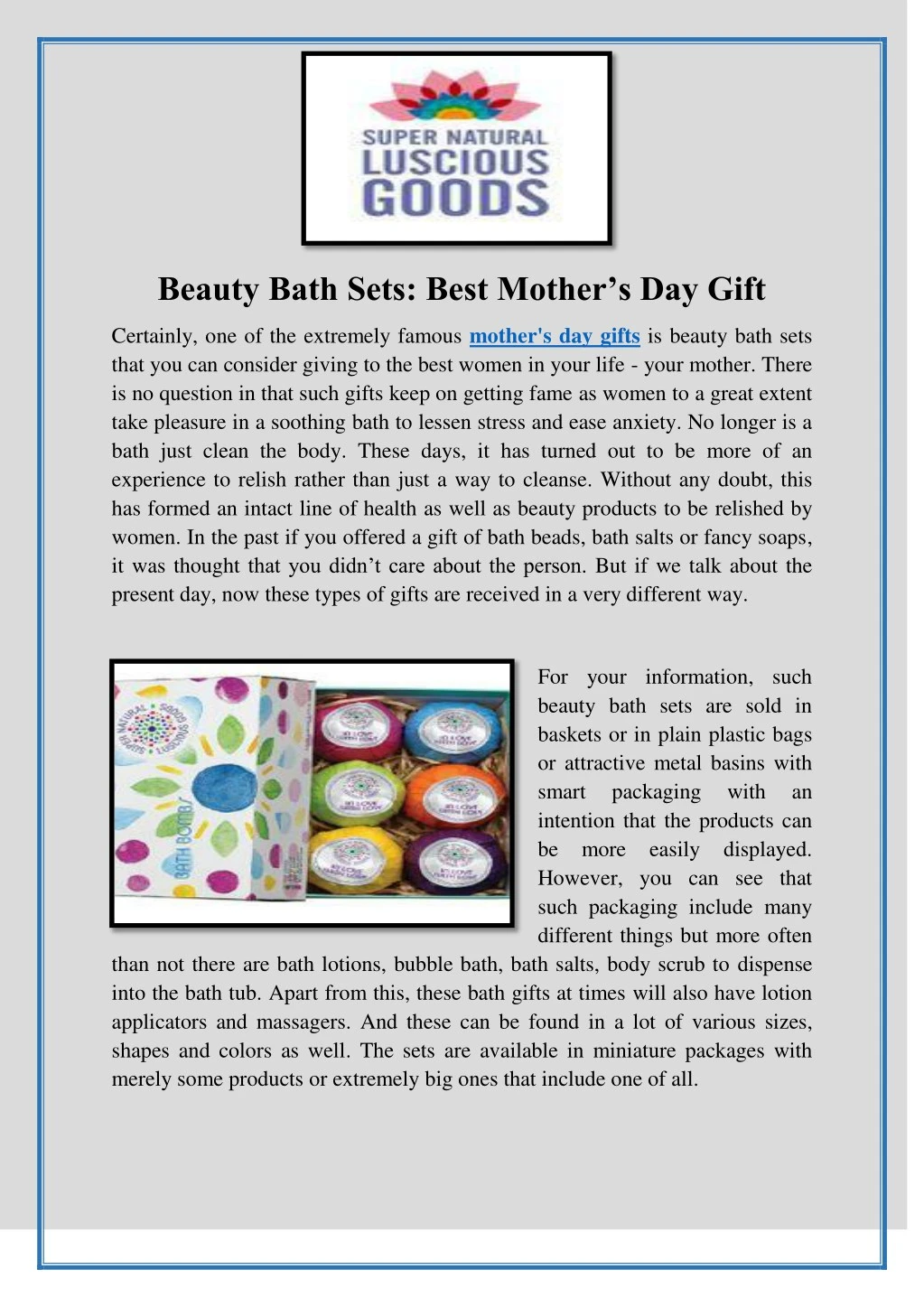 beauty bath sets best mother s day gift