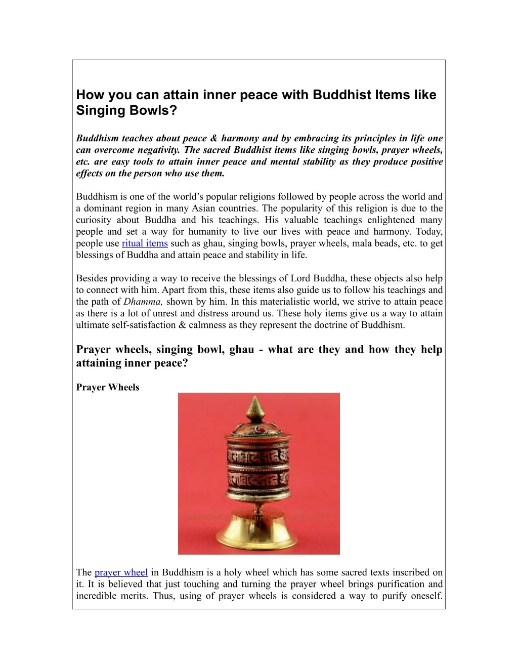 how you can attain inner peace with buddhist