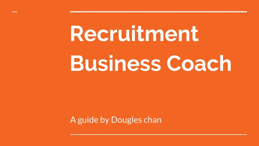 recruitment business coach