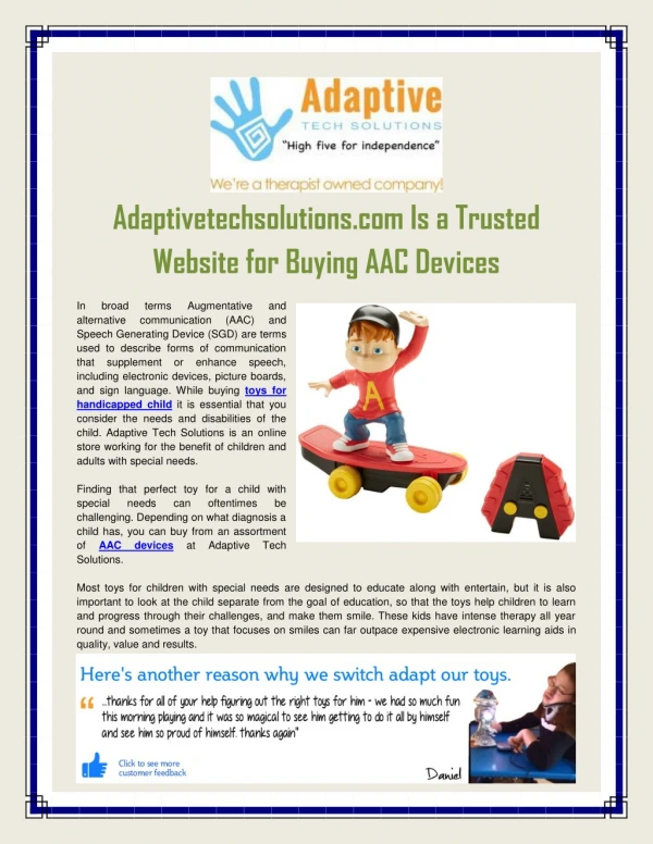Adaptive Equipment For Disabilities