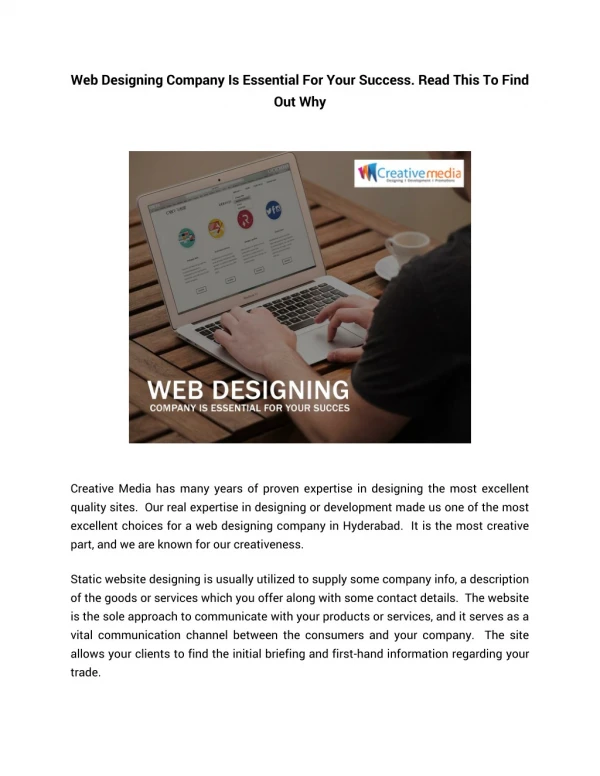 web designing company in hyderabad