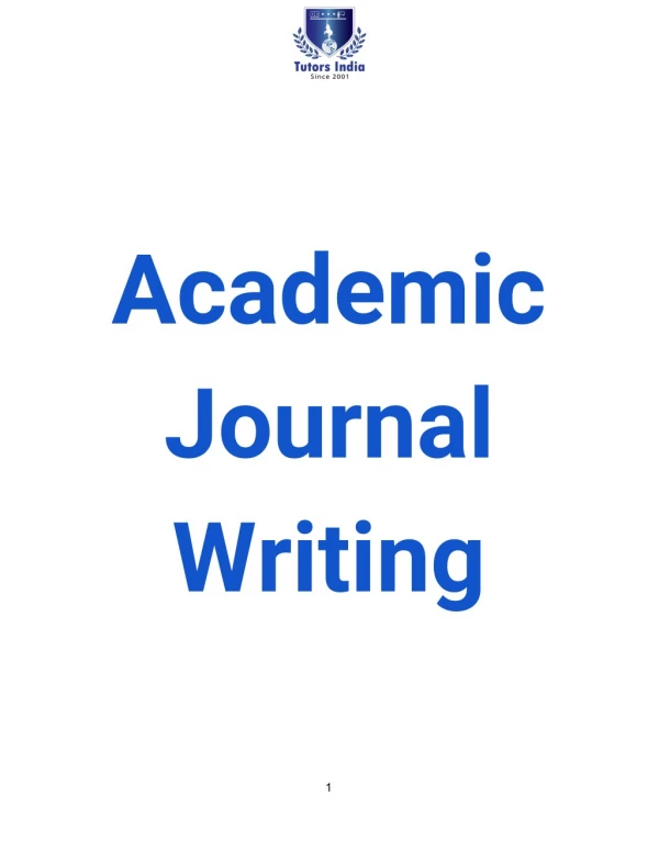 Academic Journal Writing