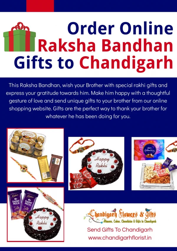Order Online Raksha Bandhan Gifts To Chandigarh