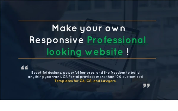 Make your own Responsive Professional looking website