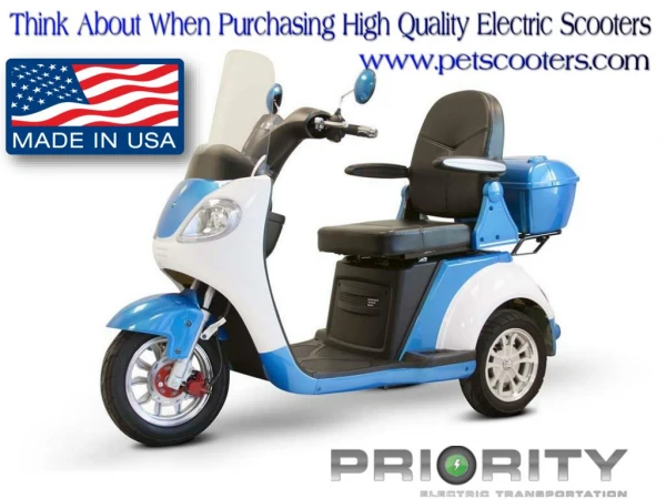 Think About When Purchasing High Quality Electric Scooters