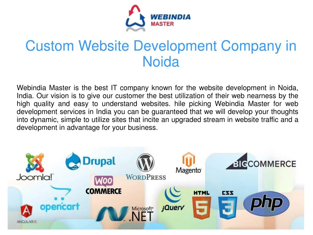 custom website development company in noida