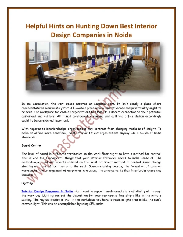 Helpful Hints on Hunting Down Best Interior Design Companies in Noida