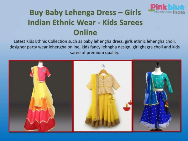 Lehenga For Girls - Baby Lehenga Choli Designs - Kids Ethnic Wear India