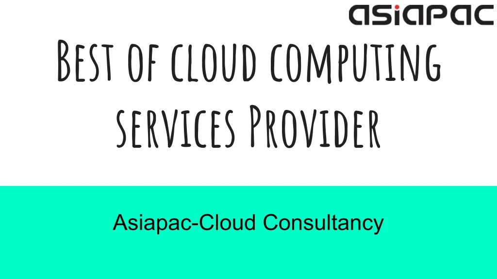 best of cloud computing services provider