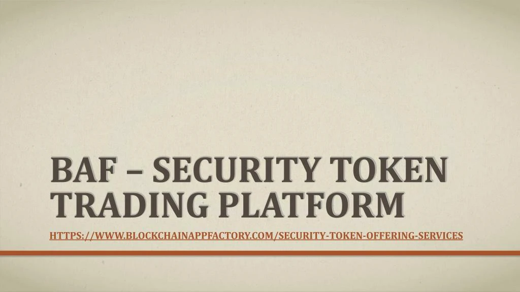 baf security token trading platform