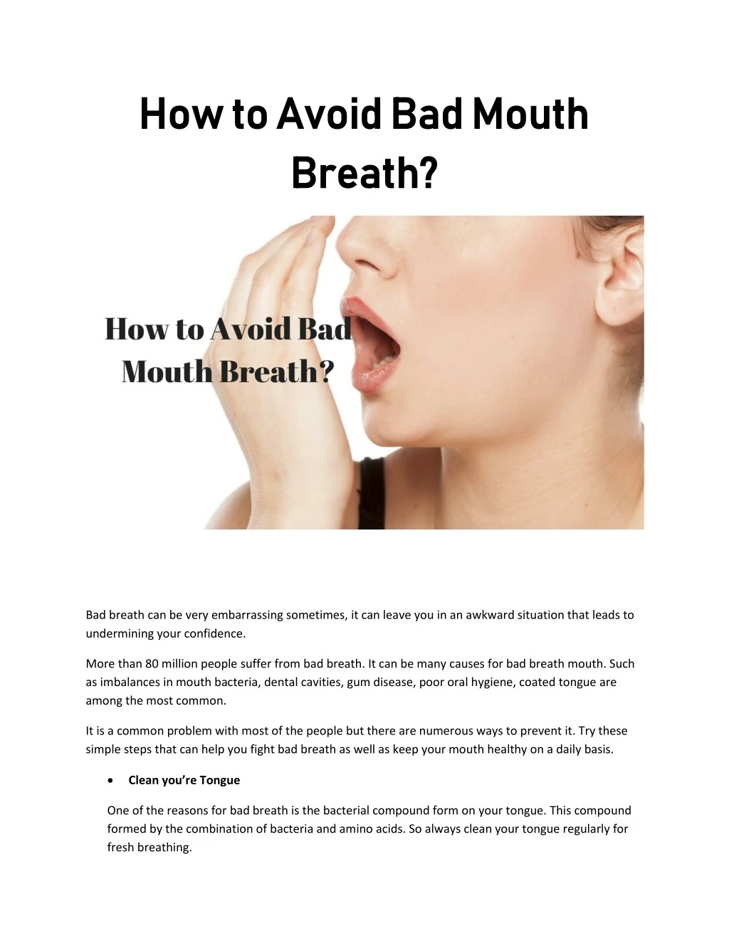 how to avoid bad mouth how to avoid bad mouth