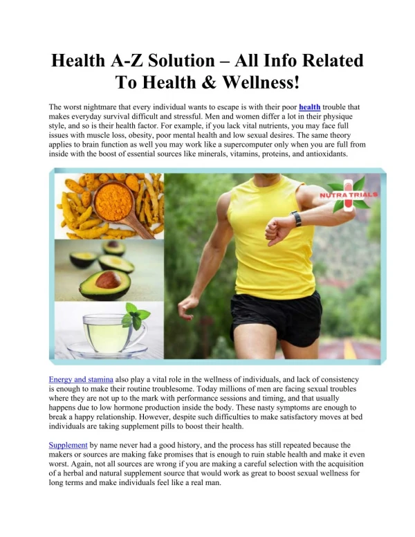 Health A-Z Solution – All Info Related To Health & Wellness!