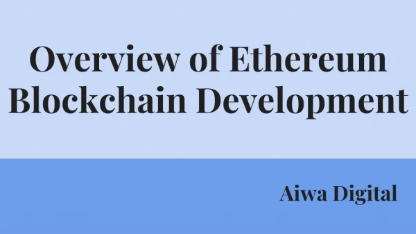 Ethereum Blockchain Development - Aiwa Digital Dubai