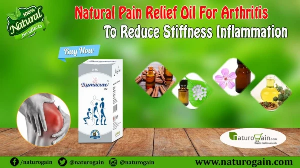 Natural Pain Relief Oil for Arthritis to Reduce Stiffness Inflammation