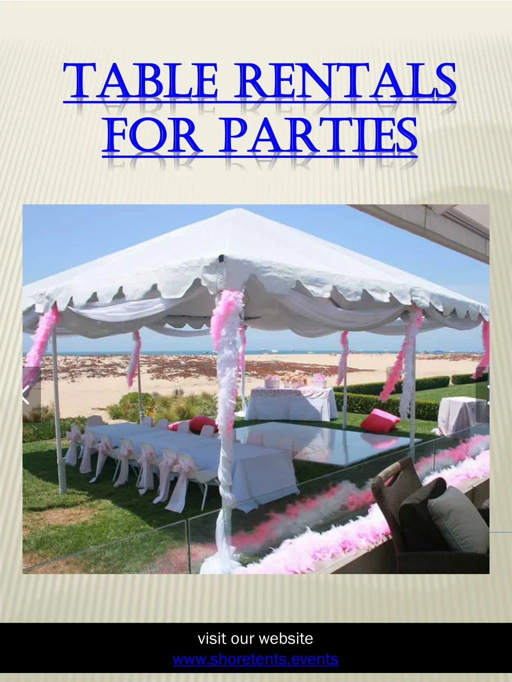 table rentals for parties