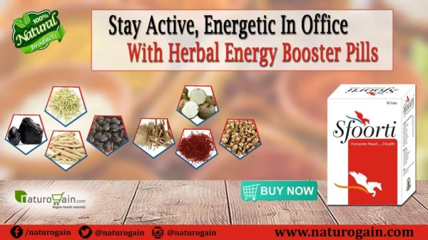 Stay Active, Energetic in Office with Herbal Energy Booster Pills