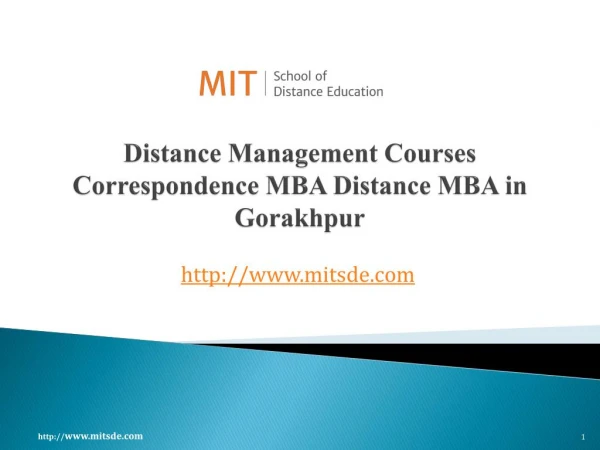 Distance Management Courses | Correspondence MBA | Distance MBA in Gorakhpur