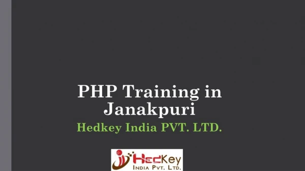 PHP Training in Janakpuri