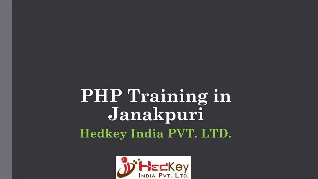 php training in janakpuri