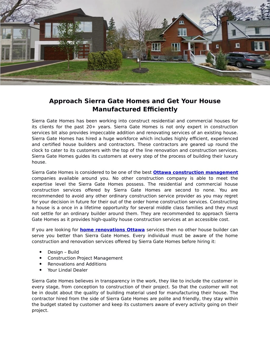 approach sierra gate homes and get your house