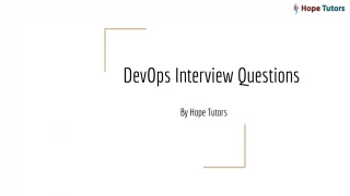 DevOps Interview Question and Answers - slide 1