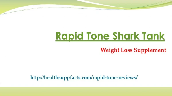 Rapid Tone Diet Reviews