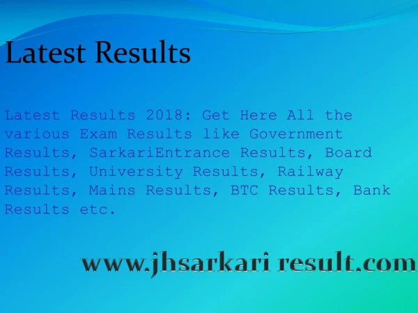 latest results