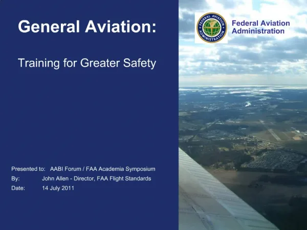 General Aviation: Training for Greater Safety