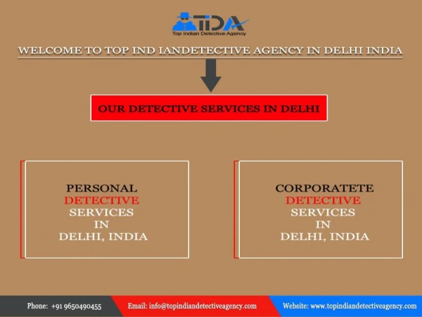Professional Detective Agency in Delhi for different investigation services