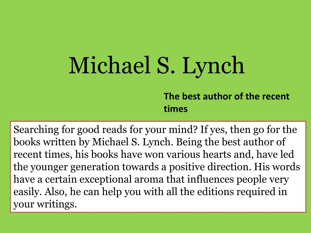 michael s lynch