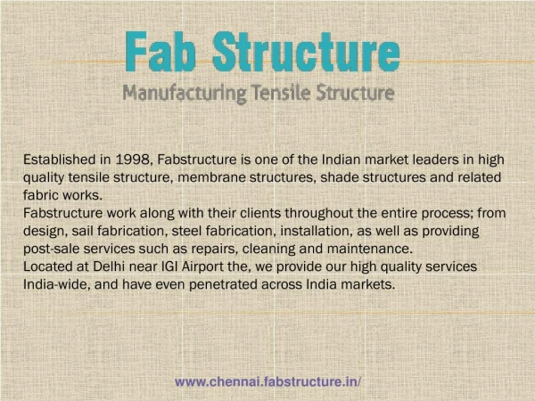 Tensile Structure In Chennai - Tensile Fabric Structure
