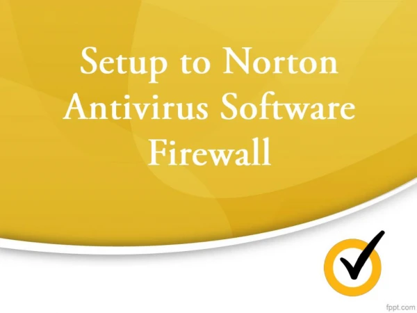 Setup to Norton Antivirus Firewall