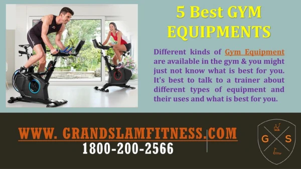 5 Best Gym Equipment - Grand Slam Fitness