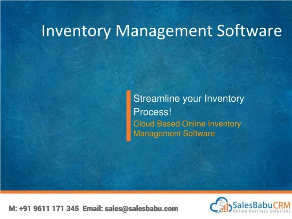 SalesBabu Inventory Management Software