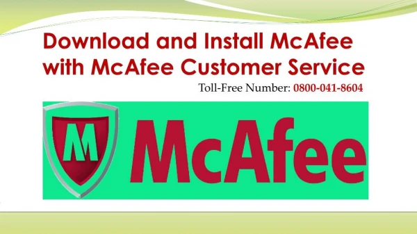 Download and Install McAfee with McAfee Customer Service 0800-041-8604