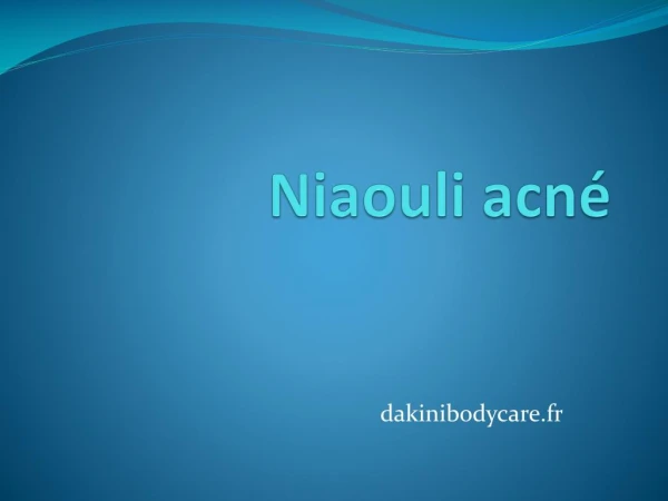 Niaouli acnÃ©