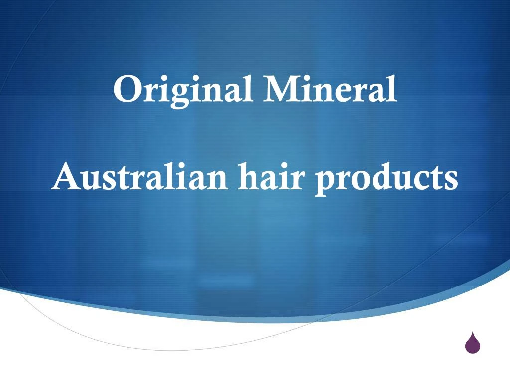 original mineral australian hair products