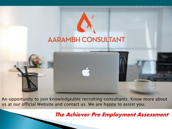 The achiever pre employment assessment ppt