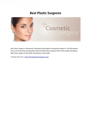 Best Plastic Surgeons - slide 1