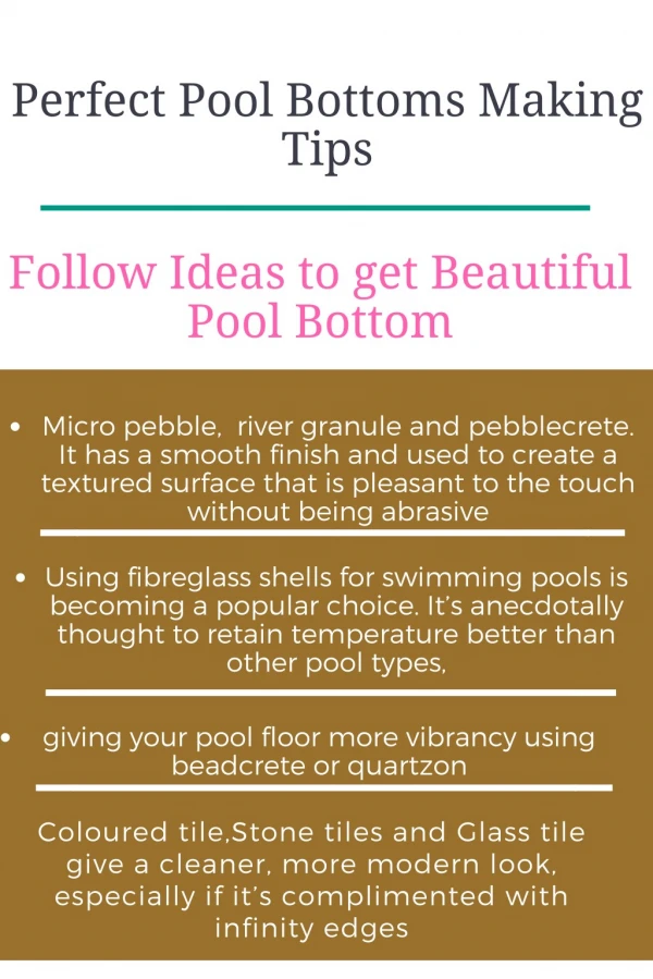 Picture Perfect Pool Bottoms – Make It A Feature!