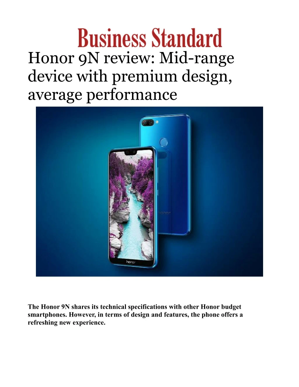 honor 9n review mid range device with premium