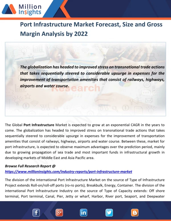 Port Infrastructure Industry Share, Sourcing Strategy and Downstream Buyers 2017-2022