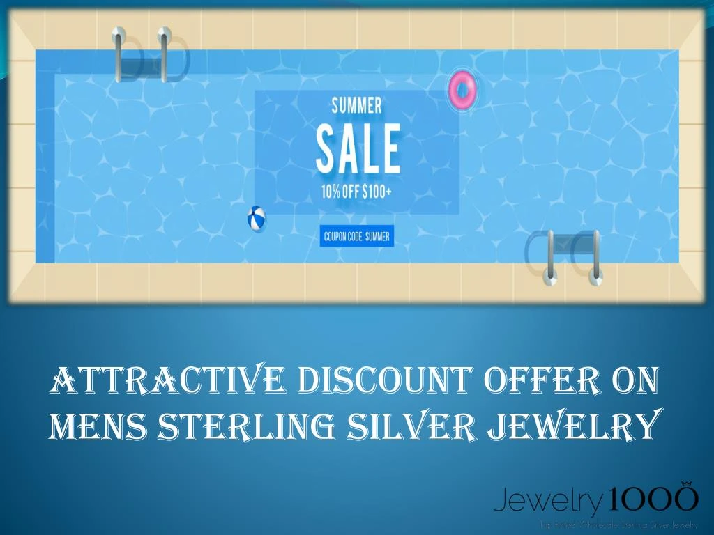 attractive discount offer on mens sterling silver jewelry