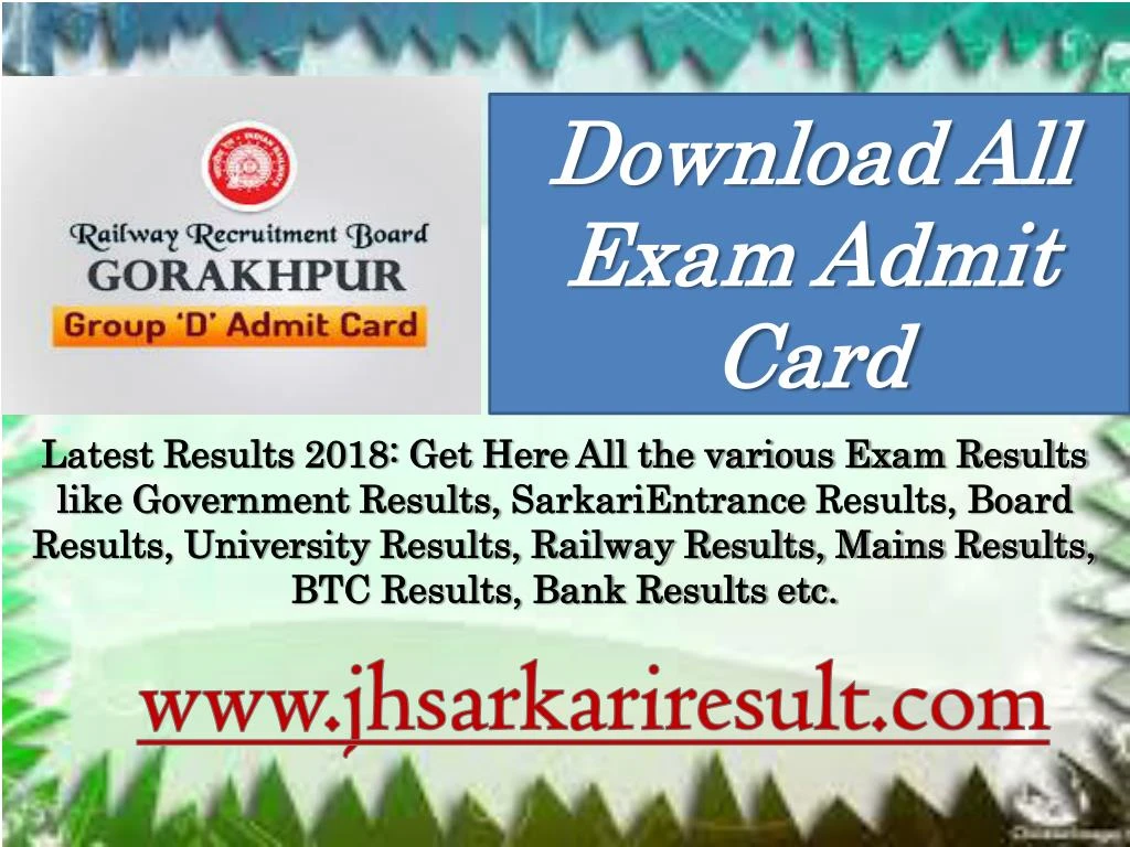 download all exam admit card