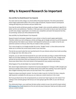 How and Why You Should Research Your Keywords - slide 1