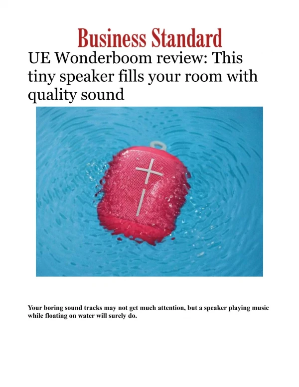 UE Wonderboom review: This tiny speaker fills your room with quality sound 