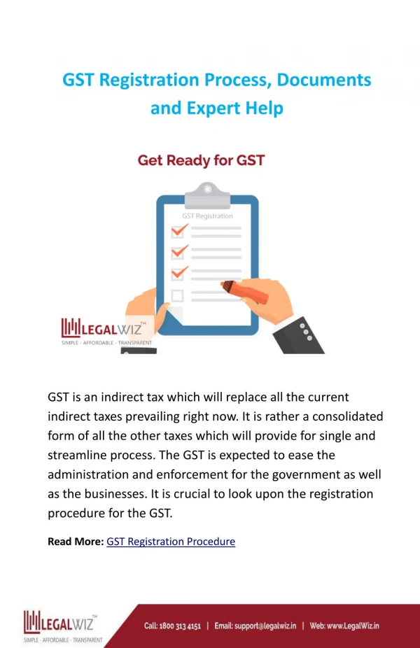 GST Registration â€“ Process, Rules, Forms and Documents Required